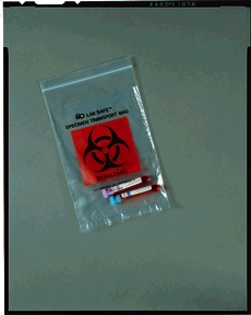 Bag Collection 6' x 9', Zip Closure, Biohazard Black/ Red Print by Medegen Medical Products LLC  ID 49-97